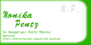 monika pentz business card